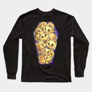 Pile of 9 life kittens coffin Long Sleeve T-Shirt